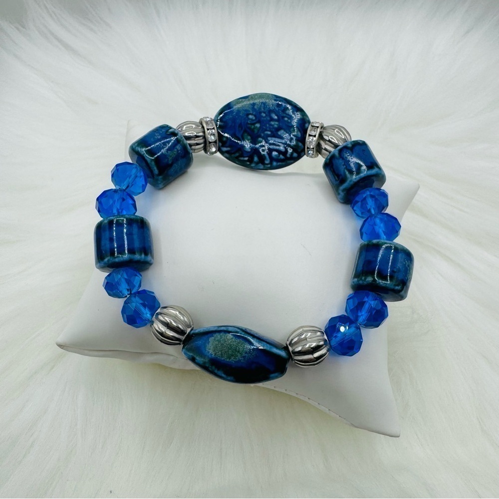 Large Natural Stone Beaded Unique Design Bracelets Style 203